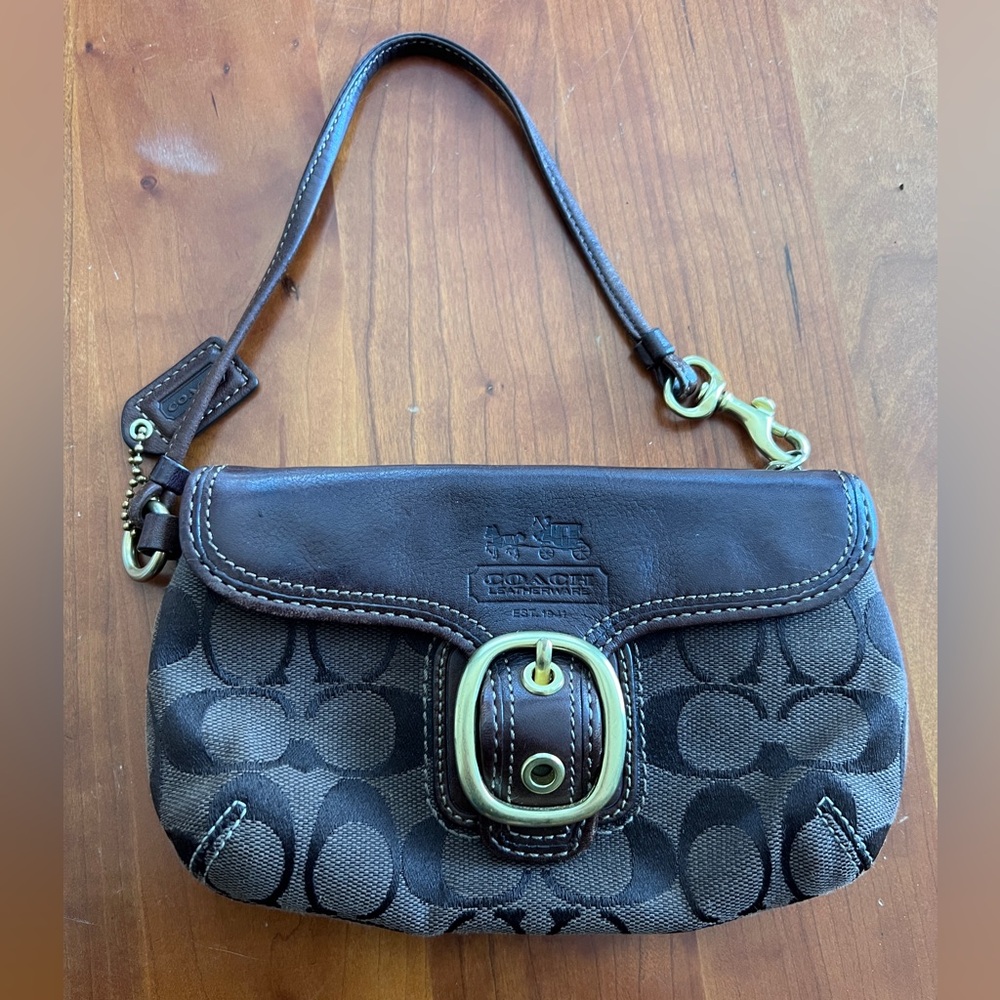 Coach Mini Purse/Wristlet - Brown